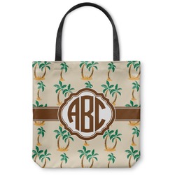 Palm Trees Canvas Tote Bag - Small - 13"x13" (Personalized)