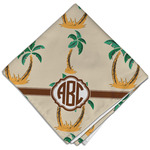 Palm Trees Cloth Dinner Napkin - Single w/ Monogram