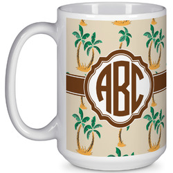 Palm Trees 15 Oz Coffee Mug - White (Personalized)