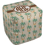 Palm Trees Cube Pouf Ottoman - 18" (Personalized)