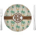 Palm Trees 10" Glass Lunch / Dinner Plates - Single or Set (Personalized)