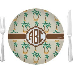 Palm Trees Glass Lunch / Dinner Plate 10" (Personalized)