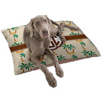 Palm Trees Dog Bed - Large w/ Monogram