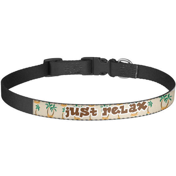 Custom Palm Trees Dog Collar - Large (Personalized)