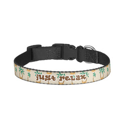 Palm Trees Dog Collar - Small (Personalized)