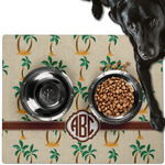 Palm Trees Dog Food Mat - Large w/ Monogram