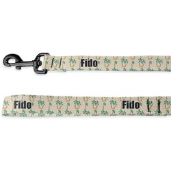 Palm Trees Deluxe Dog Leash - 4 ft (Personalized)