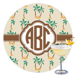 Palm Trees Printed Drink Topper - 3.5" (Personalized)
