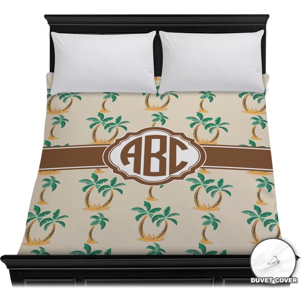 Custom Palm Trees Duvet Cover - Full / Queen (Personalized)