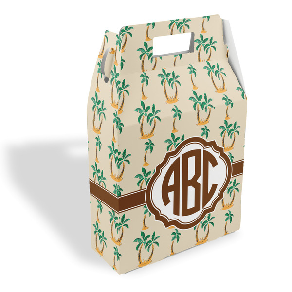 Custom Palm Trees Gable Favor Box (Personalized)