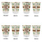 Palm Trees Glass Shot Glass - with gold rim - Set of 4 - APPROVAL