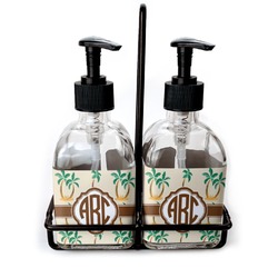 Palm Trees Glass Soap & Lotion Bottles (Personalized)