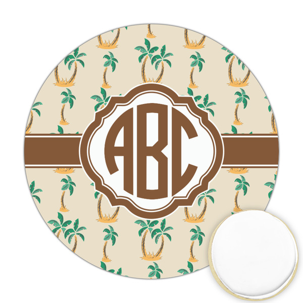 Custom Palm Trees Printed Cookie Topper - 2.5" (Personalized)