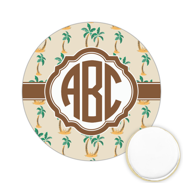 Custom Palm Trees Printed Cookie Topper - 2.15" (Personalized)