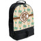 Palm Trees Large Backpack - Black - Angled View