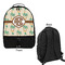 Palm Trees Large Backpack - Black - Front & Back View