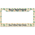 Palm Trees License Plate Frame - Style B (Personalized)