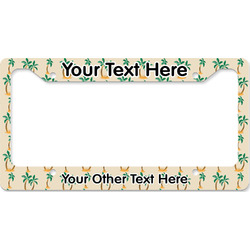 Palm Trees License Plate Frame - Style B (Personalized)