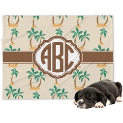 Palm Trees Dog Blanket - Large (Personalized)