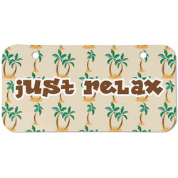 Palm Trees Mini/Bicycle License Plate (2 Holes) (Personalized)