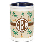 Palm Trees Ceramic Pencil Holders - Blue