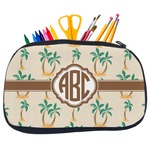 Palm Trees Neoprene Pencil Case - Medium w/ Monogram