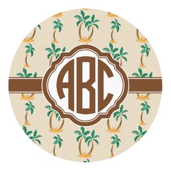 Palm Trees Round Decal - Large (Personalized)