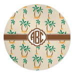 Palm Trees 5' Round Indoor Area Rug (Personalized)