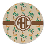 Palm Trees Round Linen Placemat (Personalized)