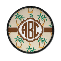 Palm Trees Iron On Round Patch w/ Monogram