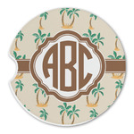 Palm Trees Sandstone Car Coaster - Single (Personalized)