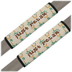 Palm Trees Seat Belt Covers (Set of 2) (Personalized)
