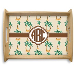 Palm Trees Natural Wooden Tray - Large (Personalized)