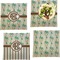 Palm Trees Set of Square Dinner Plates