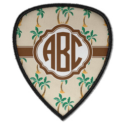 Palm Trees Iron on Shield Patch A w/ Monogram