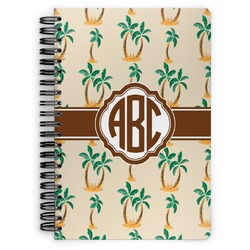 Palm Trees Spiral Notebook - 7x10 w/ Monogram