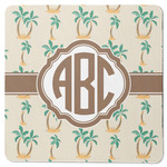 Palm Trees Square Rubber Backed Coaster (Personalized)