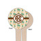 Palm Trees Wooden 4" Food Pick - Round - Single Sided - Front & Back