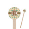 Palm Trees Wooden 7.5" Stir Stick - Round - Closeup