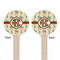 Palm Trees Wooden 7.5" Stir Stick - Round - Double Sided - Front & Back