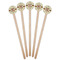 Palm Trees Wooden 7.5" Stir Stick - Round - Fan View