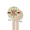 Palm Trees Wooden 7.5" Stir Stick - Round - Single Sided - Front & Back