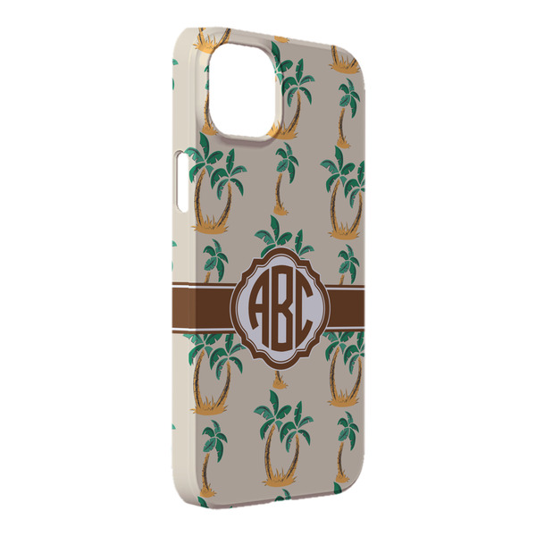 Custom Palm Trees iPhone Case - Plastic - iPhone 14 Plus (Personalized)