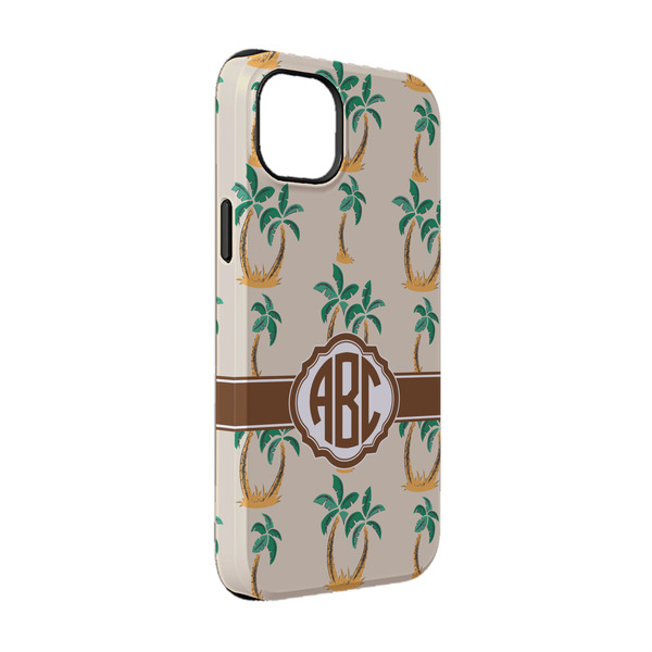 Custom Palm Trees iPhone Case - Rubber Lined - iPhone 14 Pro (Personalized)