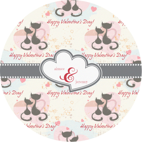 Custom Cats in Love Multipurpose Round Labels - 1" (Personalized)