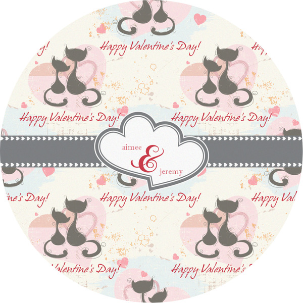 Custom Cats in Love Multipurpose Round Labels - 2" (Personalized)