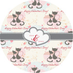 Cats in Love Multipurpose Round Labels - Custom Sized (Personalized)