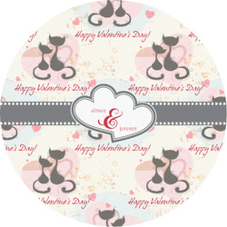 Cats in Love Multipurpose Round Labels - Custom Sized (Personalized)