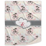 Cats in Love Sherpa Throw Blanket (Personalized)