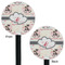 Cats in Love Black Plastic 5.5" Stir Stick - Double Sided - Round - Front & Back